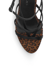 Zapatilla Negro Cafe Mujer Casual Tiras Cruzadas Elegante Tacon Moda 2000094