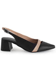 Zapatillas Negro Maquillaje Dama Tacón Bajo Destalonada Cómoda Moda 4930027