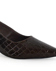 Zapatillas Cafe Dama Destalonada Textura Tacón Bajo Casual Moda 4930028
