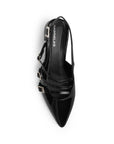 Zapatilla Negro Mujer Correas Cruzadas Tacon Cuadrado Moda Casual 4930050