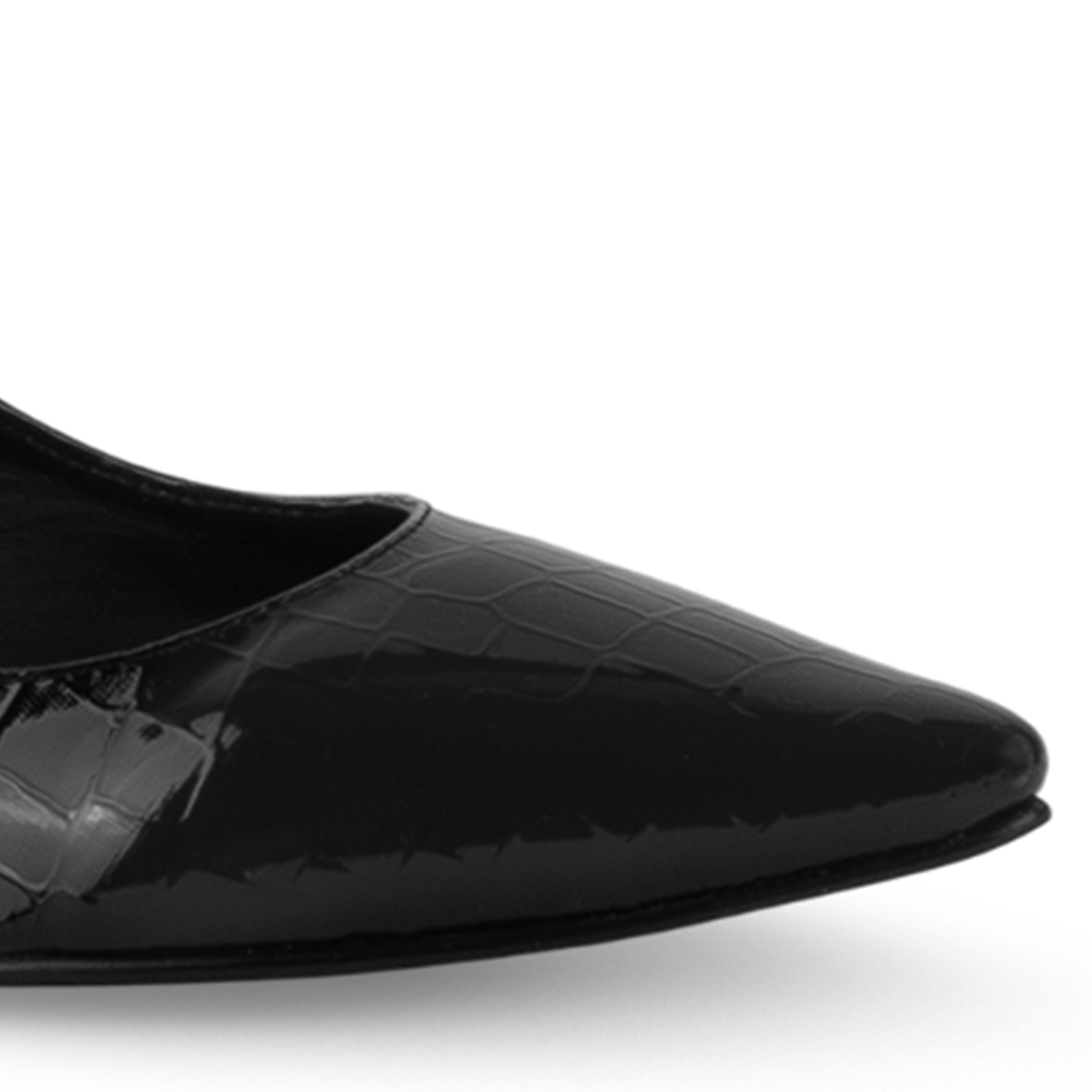 Zapatilla Negro/Negro Dama Casual Moda Elegante Punta Cerrada Fiesta 4930051