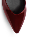 Zapatilla Vino Dama Doble Correa Cruzada Tacon Grueso Punta Fina 4930053