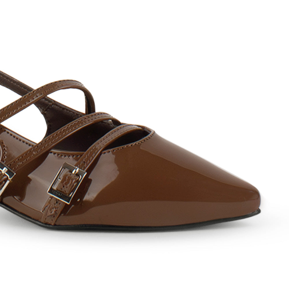 Zapatilla Cafe Mujer Correas Cruzadas Tacon Cuadrado Moda Casual 4930054