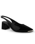 Zapatilla Negro Tacones Mujer Casual Puntal Elegante Dama 4930056