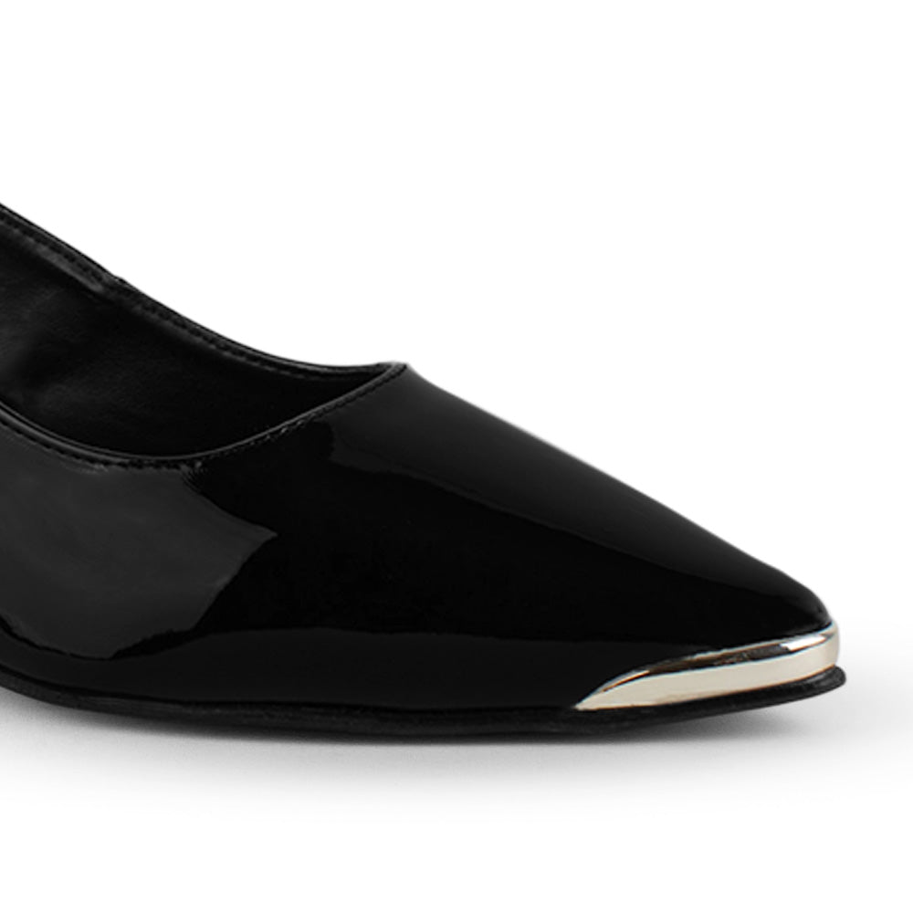 Zapatilla Negro Tacones Mujer Casual Puntal Elegante Dama 4930056
