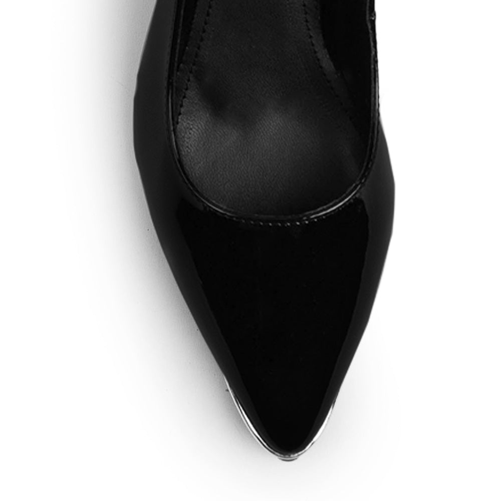 Zapatilla Negro Tacones Mujer Casual Puntal Elegante Dama 4930056