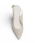 Zapatillas Beige Dama Destalonada Textura Tacón Bajo Casual Moda 4930082