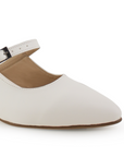 Zapatilla Beige Casual Mujer Moda Puntal Tacon Ancho Elegante 4920010