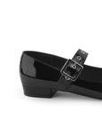 Zapatilla Negro Mujer Casual Tacon Bajo Hebilla Moda Dama 4920011