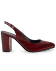 Zapatilla Vino Mujer Casual Tacon Alto Puntal Destalonado Formal 4920015