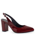 Zapatilla Vino Mujer Casual Tacon Alto Puntal Destalonado Formal 4920015