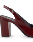 Zapatilla Vino Mujer Casual Tacon Alto Puntal Destalonado Formal 4920015
