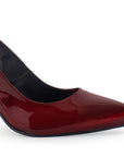 Zapatilla Vino Mujer Casual Tacon Alto Puntal Destalonado Formal 4920015