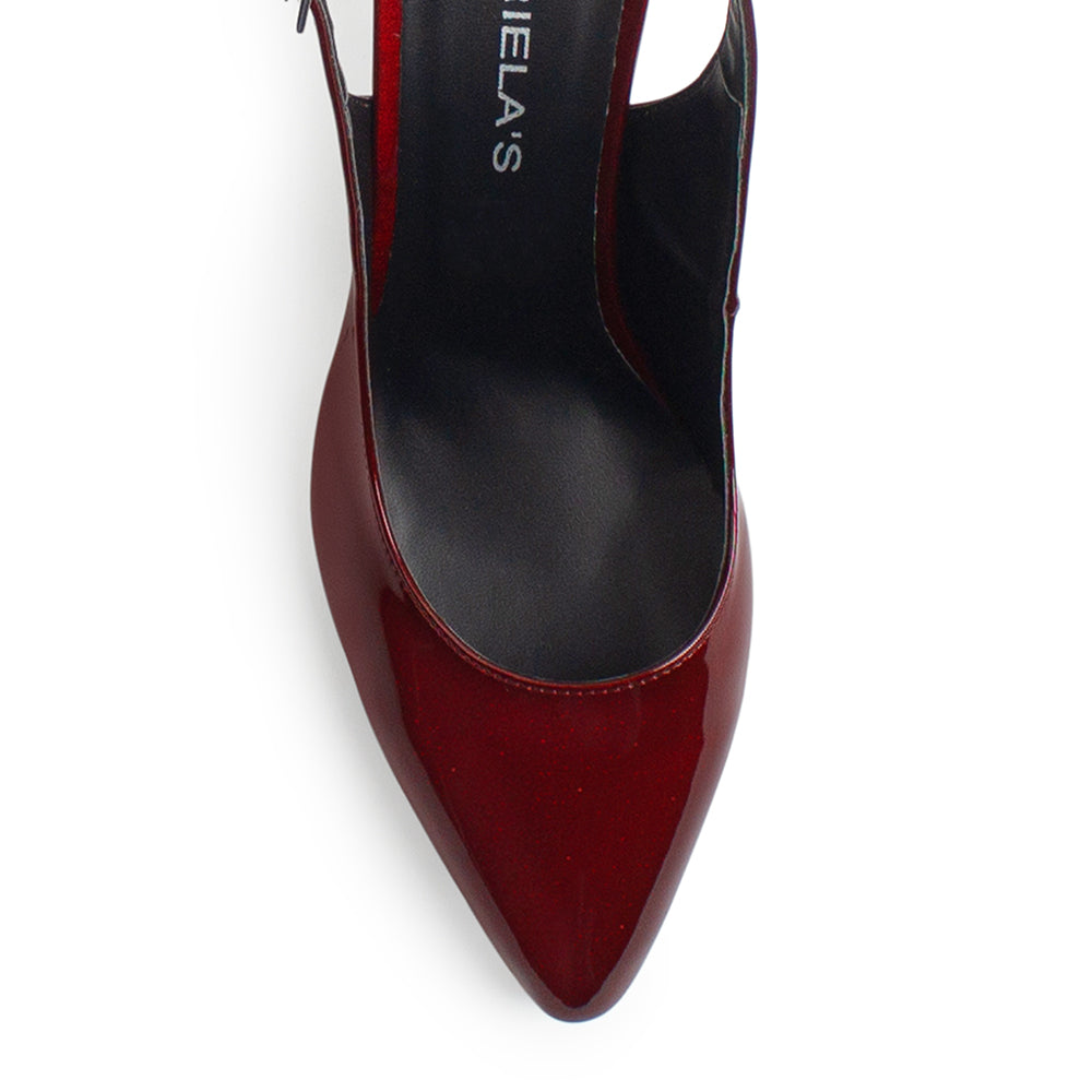 Zapatilla Vino Mujer Casual Tacon Alto Puntal Destalonado Formal 4920015