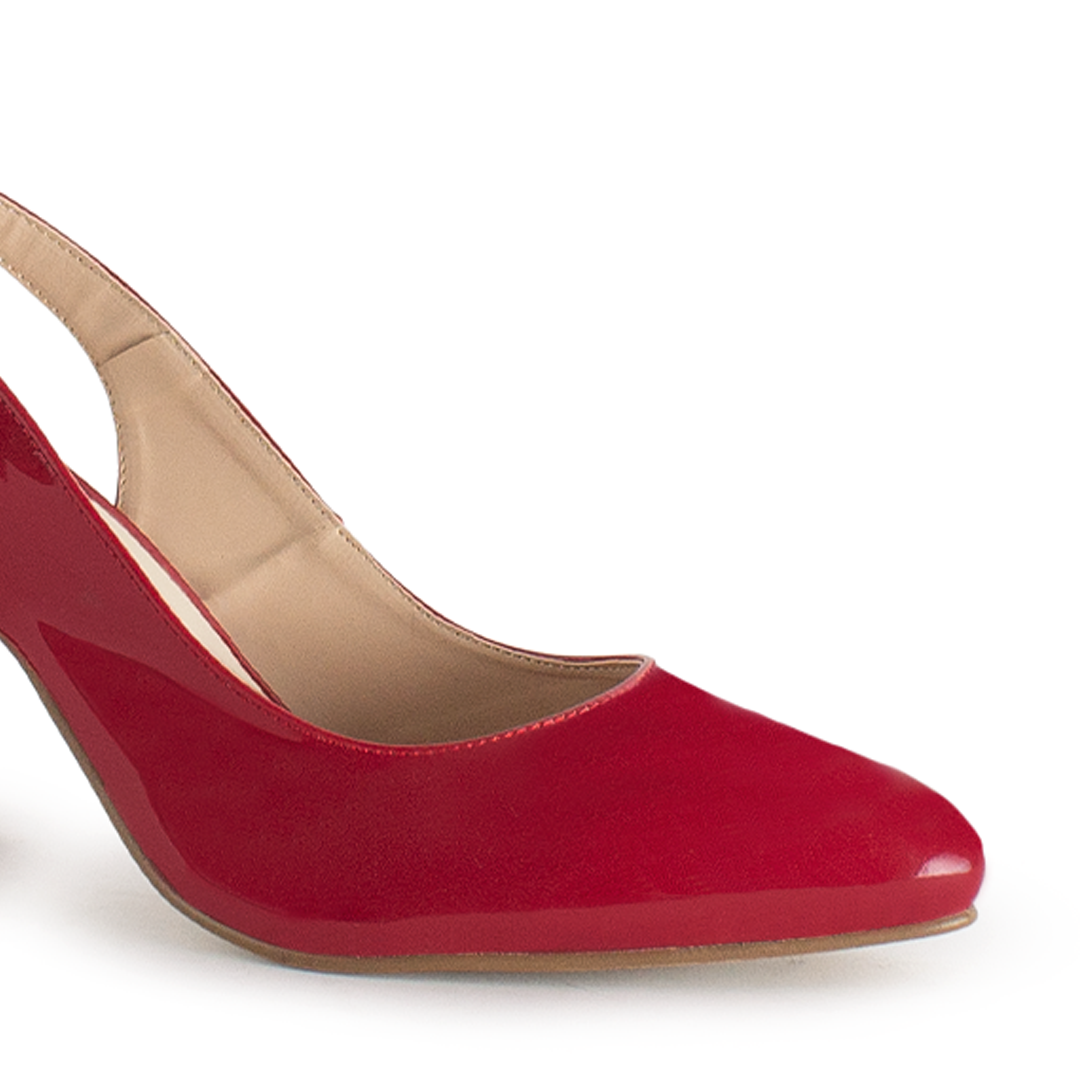 Zapatilla Rojo Mujer Casual Tacon Alto Puntal Destalonado Formal 4920016