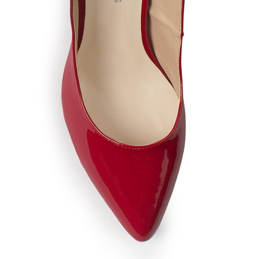 Zapatilla Rojo Mujer Casual Tacon Alto Puntal Destalonado Formal 4920016