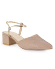 Zapatilla Oro Mujer Stiletto Tacon Bajo Moda Casual Elegante 3402739