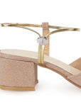 Zapatilla Oro Mujer Stiletto Tacon Bajo Moda Casual Elegante 3402739
