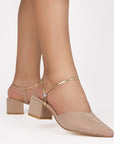 Zapatilla Oro Mujer Stiletto Tacon Bajo Moda Casual Elegante 3402739