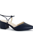 Zapatilla Marino Mujer Stiletto Tacon Bajo Moda Casual Elegante 3402901