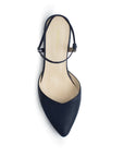 Zapatilla Marino Mujer Stiletto Tacon Bajo Moda Casual Elegante 3402901