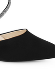 Zapatilla Negro Puntal Elegante Tiras Pedreria Fiesta Moda 3402914