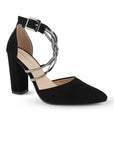 Zapatilla Negro/Plata Mujer Tiras Cruzadas Con Brillos Tacon Alto Puntal 3402915