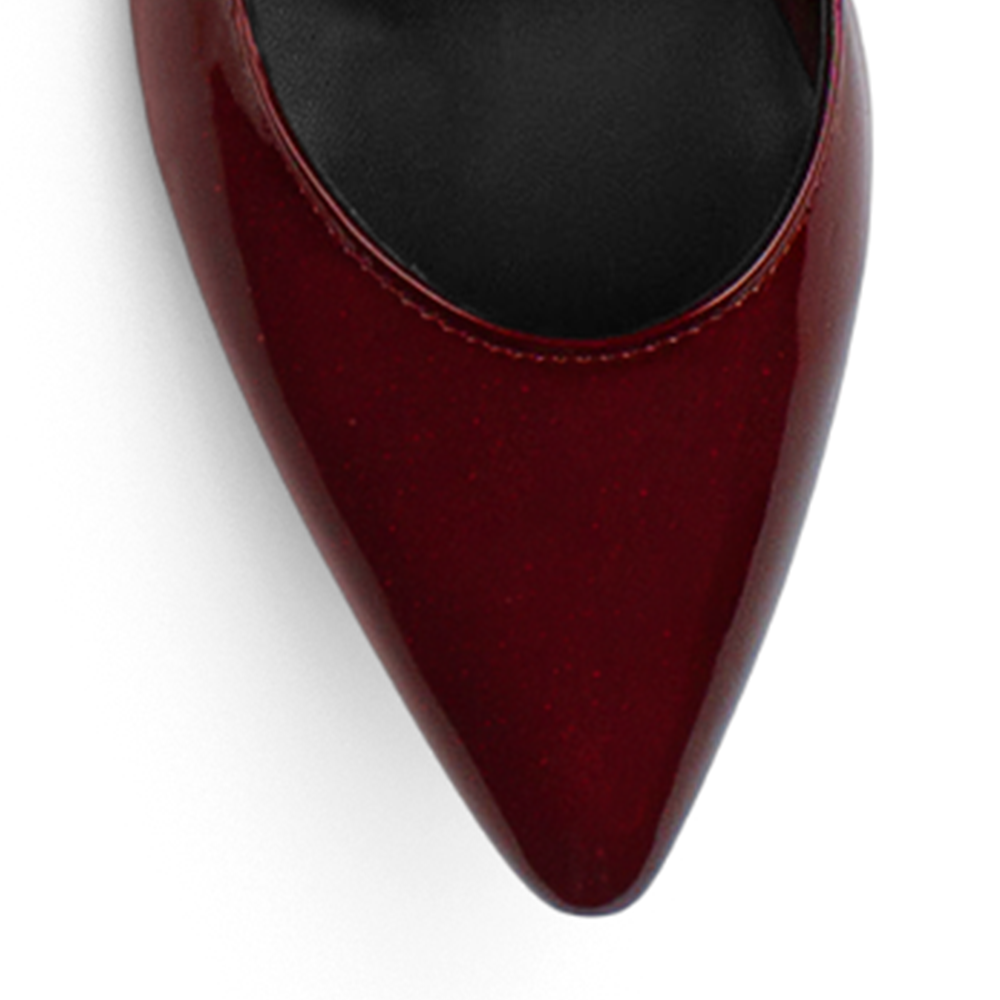 Zapatilla Vino Dama Casual Tacones Para Mujer Elegante Formal 3402919