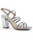Zapatilla Plata Dama Tiras Delgadas Moda Elegante Punta Cuadrada 3403009