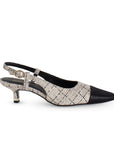 Zapatillas Negro Beige Mujer Tacón Bajo Estilo Elegante Versátil Moda 4940015