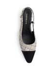 Zapatillas Negro Beige Mujer Tacón Bajo Estilo Elegante Versátil Moda 4940015