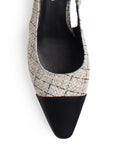 Zapatillas Negro Beige Mujer Tacón Bajo Estilo Elegante Versátil Moda 4940015