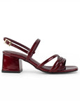 Zapatilla Vino Descubierta Mujer Tiras Cruzadas Pulsera Moda Dama 4940021