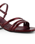 Zapatilla Vino Descubierta Mujer Tiras Cruzadas Pulsera Moda Dama 4940021