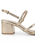 Zapatilla Oro Descubierta Mujer Tiras Cruzadas Pulsera Moda Dama 4940024