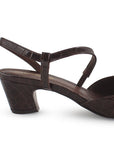 Zapatilla Cafe Mujer Casual Tacon Bajo Punta Fina Tira Cruzada 4940005