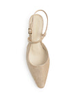 Zapatilla Beige Dama Casual Tira Cruzada Tacon Bajo Moda 4940008