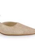 Zapatilla Beige Dama Casual Tira Cruzada Tacon Bajo Moda 4940008