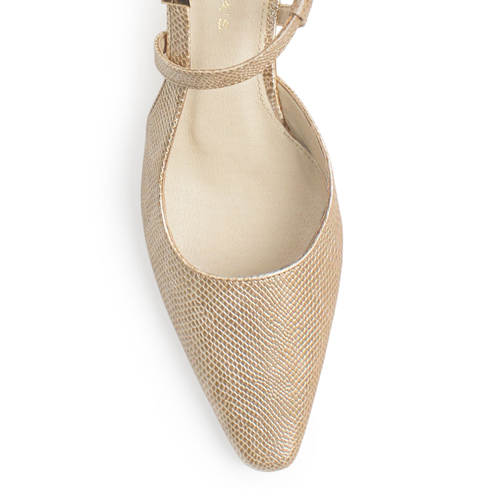 Zapatilla Beige Dama Casual Tira Cruzada Tacon Bajo Moda 4940008
