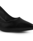 Zapatilla Negro Mujer Tacon Ancho Puntal Moda Dama Elegante 1770115