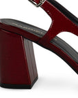 Zapatilla Vino Puntal Elegante Mujer Destalonado Tacon Ancho 1770125