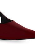 Zapatilla Vino Puntal Elegante Mujer Destalonado Tacon Ancho 1770125