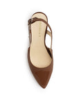 Zapatilla Café Puntal Elegante Mujer Destalonado Tacon Ancho 1770126