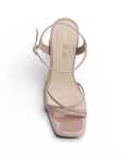Zapatilla Maquillaje Mujer Tacon Ancho Alto Tiras Elegante Moda Fiesta 4840053