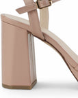 Zapatilla Maquillaje Mujer Tacon Ancho Alto Tiras Elegante Moda Fiesta 4840053