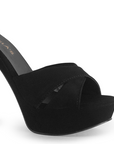 Zapatillas Negro Mujer Tiras Cruzadas Elegante Pulsera Moda 2630084
