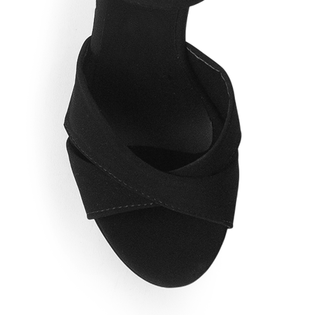 Zapatillas Negro Mujer Tiras Cruzadas Elegante Pulsera Moda 2630084