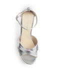 Zapatillas Plata Mujer Tiras Cruzadas Elegante Pulsera Moda 2630087