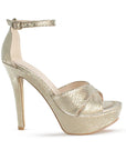 Zapatillas Oro Mujer Tiras Cruzadas Elegante Pulsera Moda 2630088