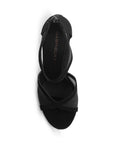 Zapatillas Negro Dama Tiras Con Malla Punta Abierta Elegante Moda 2630090